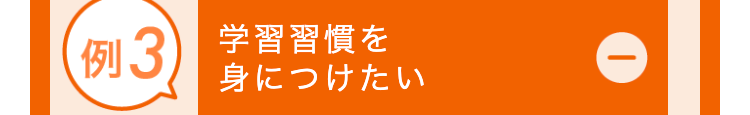 例3 学習習慣を
身につけたい