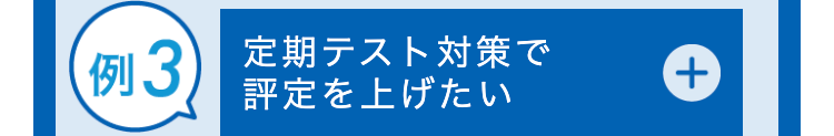 例3) 定期テスト対策で
評定を上げたい
+