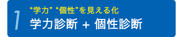 “学力”“個性”見元石化
1学力診斷+個性診斷